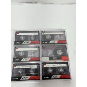 Lot of 6 Used TDK D90 Normal Bias Pre Recorded Lot Selling As‎ Blanks